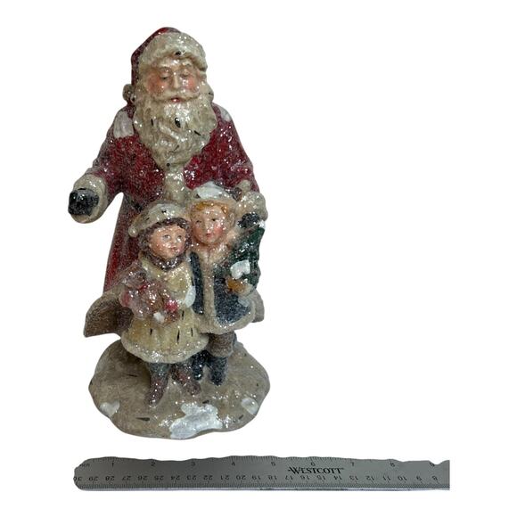 Mark Roberts Santa with Children Sugar Coated Christmas Figurine Holiday Decor - Picture 5 of 9